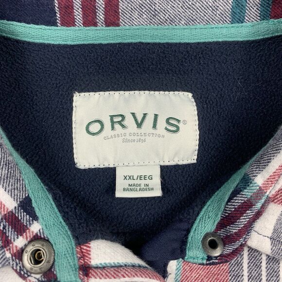 Orvis Women’s Size XXL Plaid Flannel Jacket Fleece Lined Shacket MULTI COLOR - Picture 2 of 6